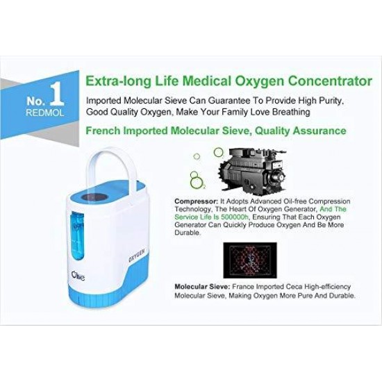 COXTOD Portable O2 Concentrator, 1-5L/min Home O2 Making System Machine C1