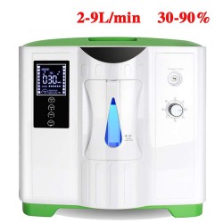 Pevor 2-9L/min O2 Machine 90% Flow Rate Adjustable Machine for Home and Travel Use,AC 110V Humidifiers