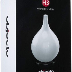 Objecto H3 Hybrid Cool Mist Ultrasonic Humidifier with Aroma Therapy, No Filter Whisper Quiet Operation, White