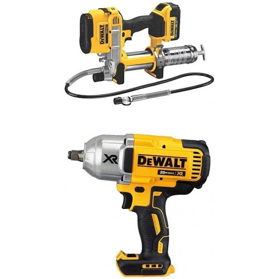 DEWALT DCGG571M1 20-volt MAX Lithium Ion Grease Gun with 20V MAX XR Brushless High Torque 1/2