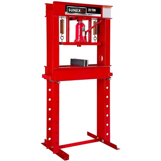 Sunex 5720 Fully-Welded Manual Hydraulic Shop Press, 20 Tons