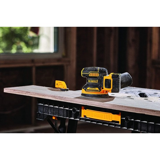 DEWALT 20V MAX Brushless Orbital Sander with Cordless Router, Tools Only (DCW210B & DCW600B)