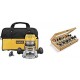 DEWALT DW616K 1-3/4 HP Fixed Base Router Kit with Irwin Tools 1901048 Marples Deluxe Router Bit Set (15 Piece)