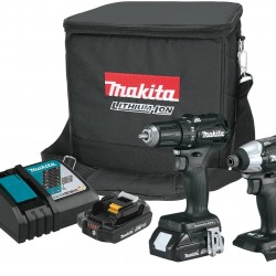 Makita CX200RB 18V LXT Lithium-Ion Sub-Compact Brushless Cordless 2-Pc. Combo Kit (2.0Ah), Black