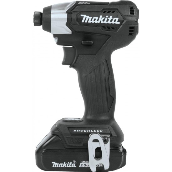 Makita CX200RB 18V LXT Lithium-Ion Sub-Compact Brushless Cordless 2-Pc. Combo Kit (2.0Ah), Black