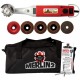 King Arthur's Tools MERLIN2 Fixed Speed, Mini Angle Grinder Universal Carving Set with Six 2