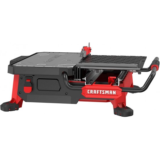 CRAFTSMAN 20V MAX Table Saw, Compact Sliding, Top Tile, 7-Inch (CMCS4000M1)