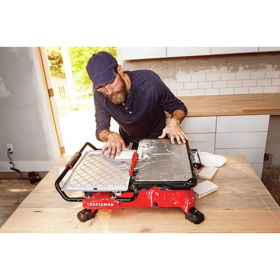 CRAFTSMAN 20V MAX Table Saw, Compact Sliding, Top Tile, 7-Inch (CMCS4000M1)