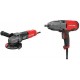 CRAFTSMAN Small Angle Grinder Tool, 4-1/2-Inch, 6-Amp with Impact Wrench, 1/2-Inch, 7.5-Amp (CMEG100 & CMEF901)