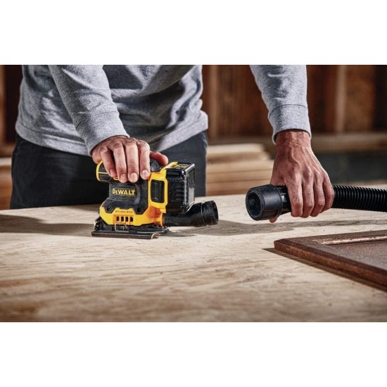 DEWALT 20V MAX XR Palm Sander, Sheet, Variable Speed, 5-Ah Battery, 1/4-Inch (DCW200P1)