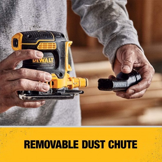 DEWALT 20V MAX XR Palm Sander, Sheet, Variable Speed, 5-Ah Battery, 1/4-Inch (DCW200P1)