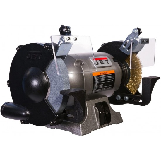 Jet 577128 Shop Grinder with Grinding Wheel & Wire Wheel