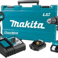 Makita XT269R 2 Amp 18V Compact LXT Lithium-Ion Brushless Cordless Combo Kit (2 Piece), Blue