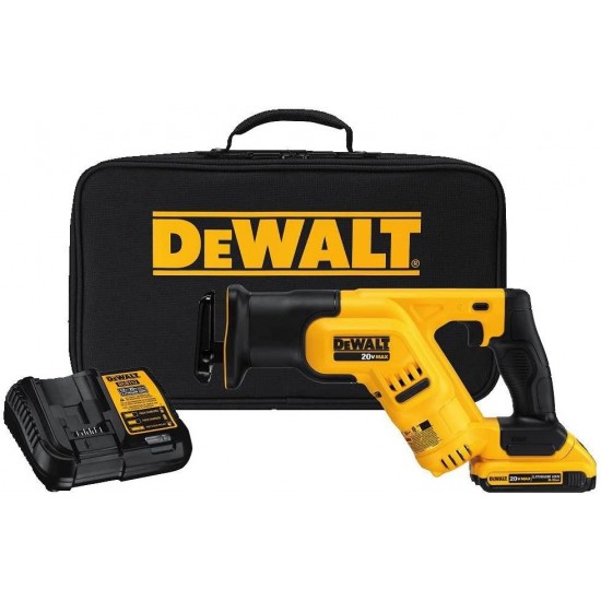 DEWALT 20V MAX Cordless Reciprocating Saw Kit, Compact, 2-Amp Hour (DCS387D1)