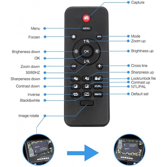 Useful Digital Microscope, Ad207 7 Inch 3D Digital Microscope Welding Tool, Used for Phone/PCB/SMD Repair with Image Rotation Function Industrial Power Tools (Color : Black)