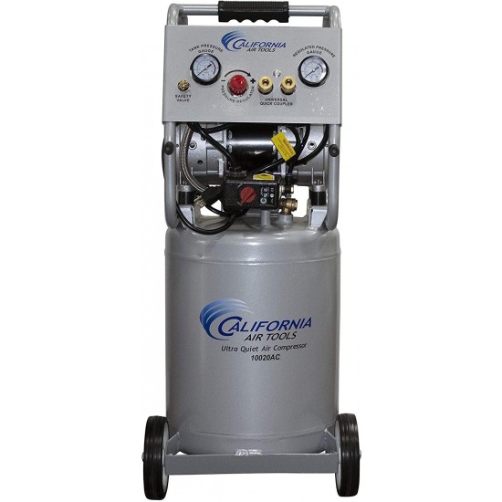 California Air Tools 10020ACAD Ultra Quiet & Oil-Free 2.0 Hp, 10.0 Gal. Aluminum Tank Air Compressor w/Auto Drain