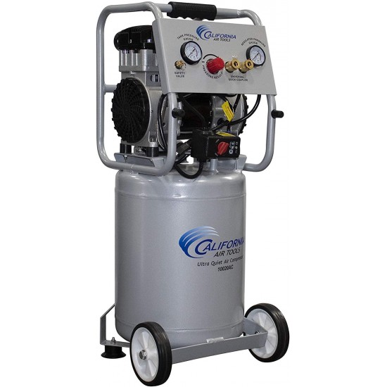 California Air Tools 10020ACAD Ultra Quiet & Oil-Free 2.0 Hp, 10.0 Gal. Aluminum Tank Air Compressor w/Auto Drain