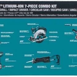 Makita XT704 18V LXT Lithium-Ion Cordless 7-PC. Combo Kit (3.0Ah)