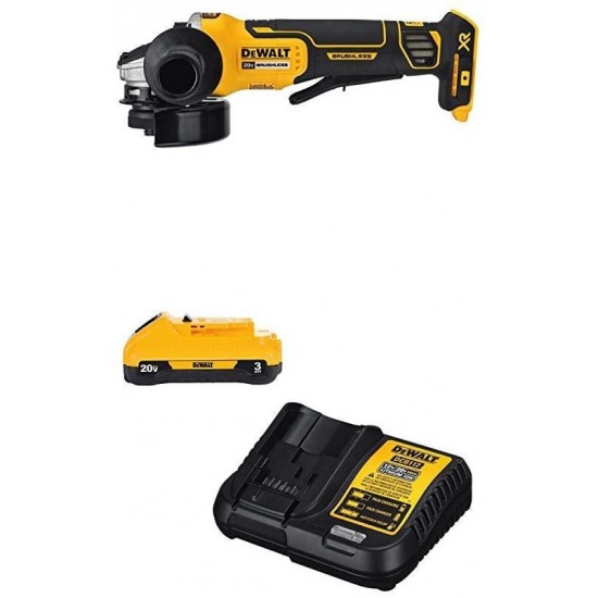 DEWALT 20V MAX XR Brushless Cut Off/Grinder Tool with 3Ah Battery & Charger Kit (DCG413B & DCB230C)