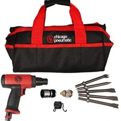 Chicago Pneumatic CP7160K Low Vibration Short Hammer Kit, Complete Power Tool Kit with Soft Travel Bag