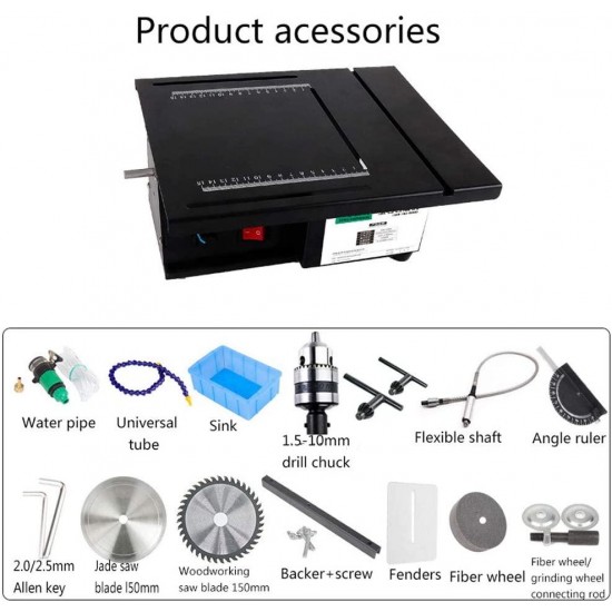 Engraving Table 1800W Multifunctional Jade Grinder, Small Grinding And Cutting Machine, Mini Table Saw Polishing Tool