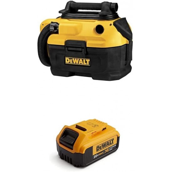 DEWALT DCV581H 18/20-Volt MAX Cordless/Corded Wet-Dry Vacuum with 20V Max Premium XR Li-Ion Battery Pack