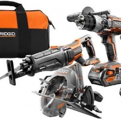 RIDGID TOOL COMPANY R9652 18V Tool Combo Kit (5 Piece)