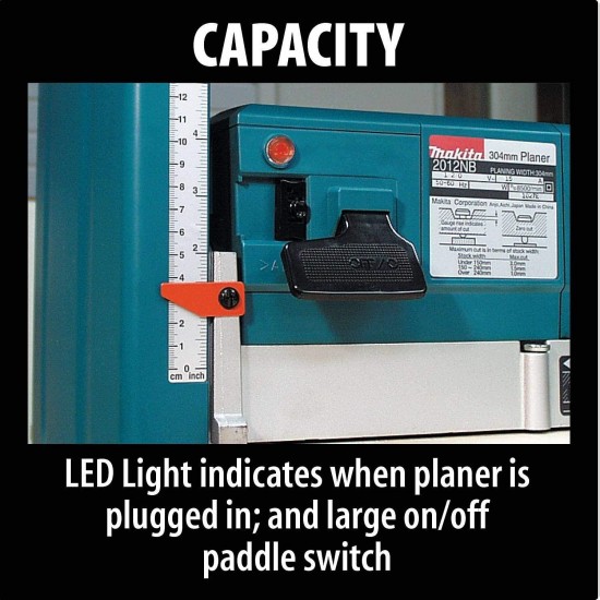 Makita 2012NB 12-Inch Planer with Interna-Lok Automated Head Clamp