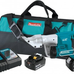 Makita XSJ01T 18V LXT Lithium-Ion Cordless 18 Gauge Straight Shear Kit (5.0Ah),