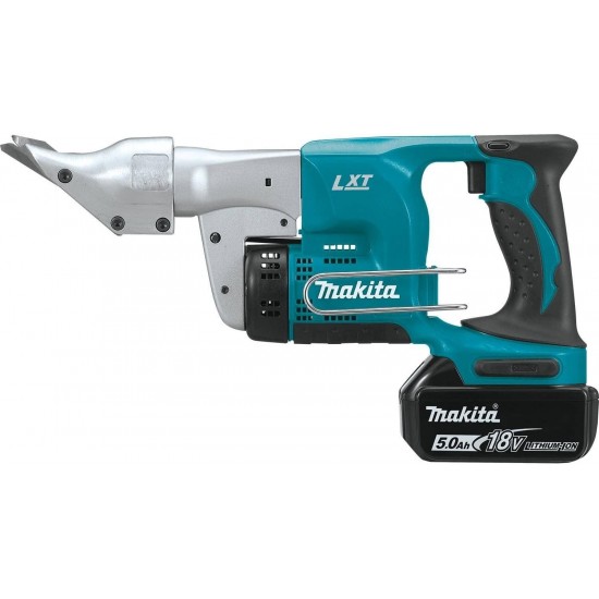 Makita XSJ01T 18V LXT Lithium-Ion Cordless 18 Gauge Straight Shear Kit (5.0Ah),