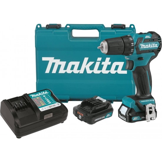 Makita FD07R1 12V MAX CXT Lithium-Ion Brushless Cordless Driver-Drill Kit, 3/8