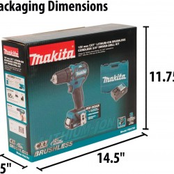 Makita FD07R1 12V MAX CXT Lithium-Ion Brushless Cordless Driver-Drill Kit, 3/8