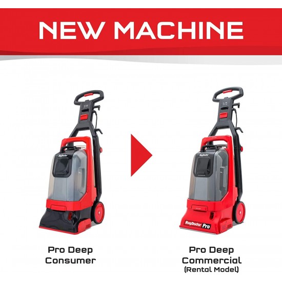 Rug Doctor Pro Deep Commercial Cleaning Machine with Motorized Upholstery Tool, Large Red Carpet Cleaner