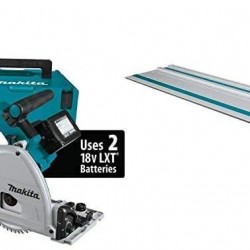 Makita XPS01PTJ 18-Volt X2 LXT Lithium-Ion (36V) Brushless Cordless 6-1/2 inch Plunge Circular Saw Kit (5.0Ah) with 199140-0 39 inch Guide Rail