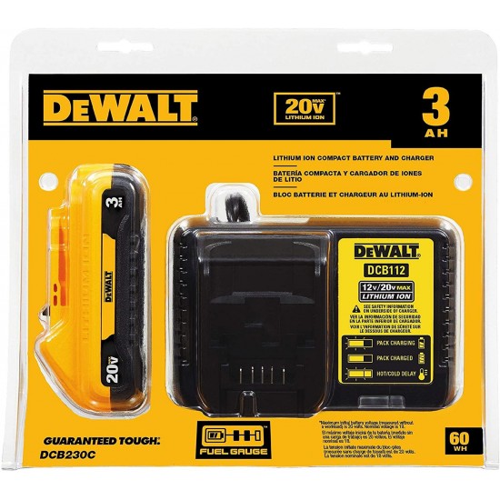 DEWALT 20V MAX XR Brushless Cut Off/Grinder Tool with 3Ah Battery & Charger Kit (DCG413B & DCB230C)