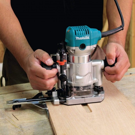 Makita RT0701CX3 1-1/4 HP Compact Router Kit, Teal