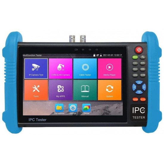 EVERSECU 7 inch IPS Touch Screen H.265 4K IP Camera Tester CCTV CVBS Analog Tester Built in WiFi with POE/WIFI/8G TF Card/HDMI Output/RJ45 TDR/Dual Window Test/Firmware CCTV Test Monitor