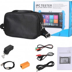 EVERSECU 7 inch IPS Touch Screen H.265 4K IP Camera Tester CCTV CVBS Analog Tester Built in WiFi with POE/WIFI/8G TF Card/HDMI Output/RJ45 TDR/Dual Window Test/Firmware CCTV Test Monitor