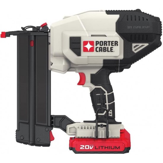 PORTER-CABLE 20V MAX Cordless Brad Nailer Kit, 18GA (PCC790LA)