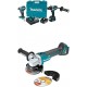 Makita XT267T 18V LXT Lithium-Ion Brushless Cordless 2-Pc. Combo Kit (5.0Ah) with XAG04Z 18V LXT Lithium-Ion Brushless Cordless 4-1/2” / 5