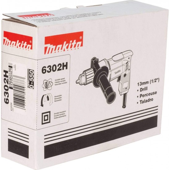 Electric Drill, 1/2 In, 0 to 550 rpm, 6.5A