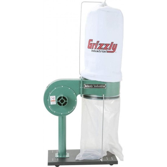 Grizzly Industrial G8027 - 1 HP Dust Collector