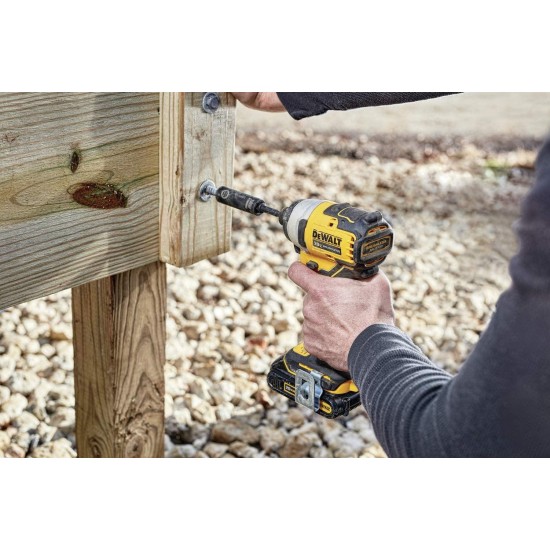 DEWALT DCF809C2 Atomic 20V Max Lithium-Ion Brushless Cordless Compact 1/4 In. Impact Driver Kit W/ 2 Batteries