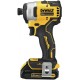 DEWALT DCF809C2 Atomic 20V Max Lithium-Ion Brushless Cordless Compact 1/4 In. Impact Driver Kit W/ 2 Batteries