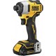 DEWALT DCF809C2 Atomic 20V Max Lithium-Ion Brushless Cordless Compact 1/4 In. Impact Driver Kit W/ 2 Batteries