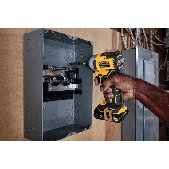 DEWALT DCF809C2 Atomic 20V Max Lithium-Ion Brushless Cordless Compact 1/4 In. Impact Driver Kit W/ 2 Batteries