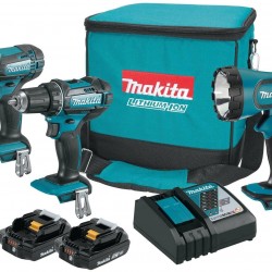 Makita CT320R 18V LXT Lithium-Ion Compact Cordless 3-Pc. Combo Kit (2.0Ah)