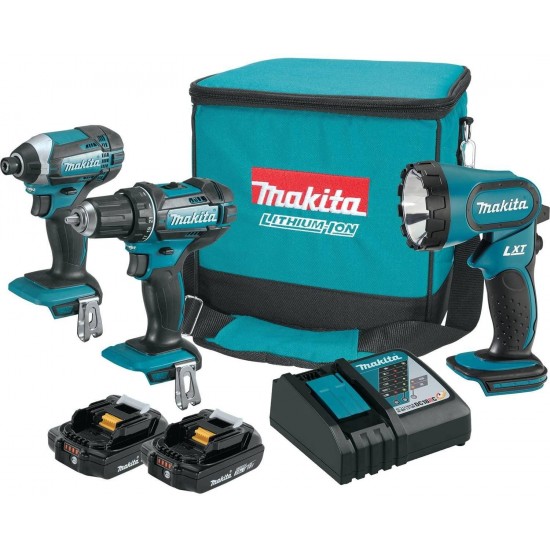 Makita CT320R 18V LXT Lithium-Ion Compact Cordless 3-Pc. Combo Kit (2.0Ah)