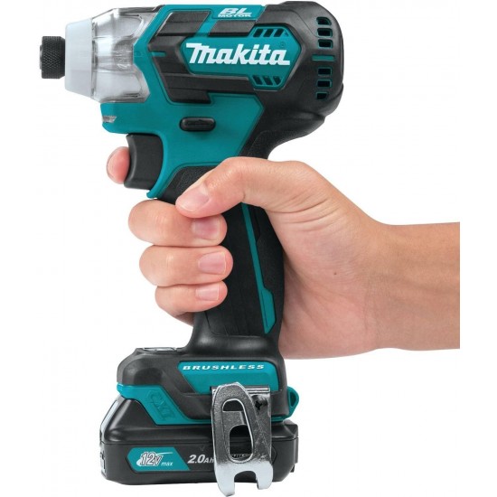 Makita DT04R1 12V Max CXT Lithium-Ion Brushless Cordless Impact Driver Kit (2.0Ah),