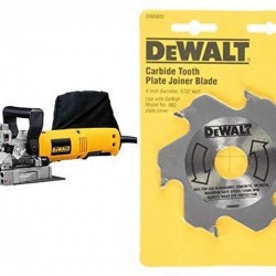 DEWALT DW682K 6.5 Amp Plate Joiner with DEWALT DW6805 4-Inch 6 Tooth Carbide Plate Joiner Blade